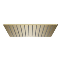 Square ultra slim shower head stainless steel 300mm - brushed brass