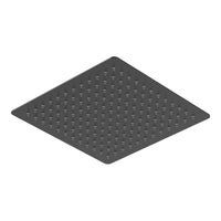 Square ultra slim shower head stainless steel 300mm - gunmetal grey