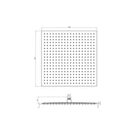 Buy Square ultra slim shower head stainless steel 400mm - gunmetal grey Online UK | HOUSE OF ENKI