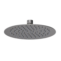 Round ultra slim shower head stainless steel 200mm - gunmetal grey