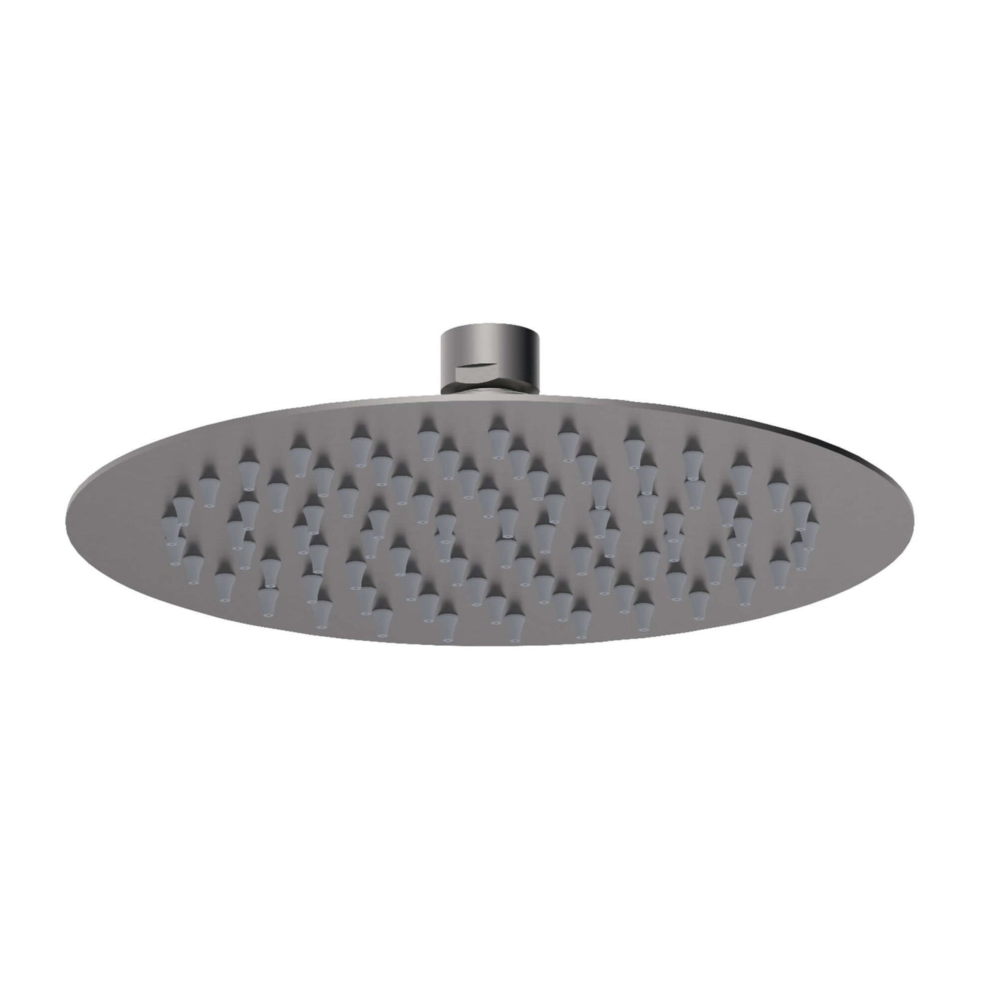 Buy Round ultra slim shower head stainless steel 200mm - gunmetal grey Online UK | HOUSE OF ENKI