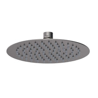 Buy Round ultra slim shower head stainless steel 200mm - gunmetal grey Online UK | HOUSE OF ENKI