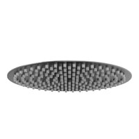 Buy Round ultra slim shower head stainless steel 300mm - gunmetal grey Online UK | HOUSE OF ENKI