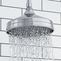Buy Carre Dual Rigid Riser Kit Traditional Solid Brass Overhead Rain Shower & Brass Handheld Shower - Chrome Online UK | HOUSE OF ENKI