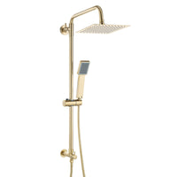 Buy Square dual shower riser rail kit for concealed installation - brushed brass Online UK | HOUSE OF ENKI