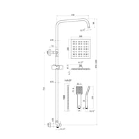 Buy Square dual shower riser rail kit for concealed installation - brushed brass Online UK | HOUSE OF ENKI