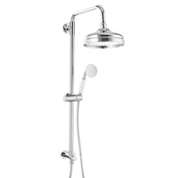 Traditional dual shower riser rail kit for concealed installation - chrome
