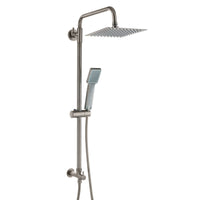 Buy Square dual shower riser rail kit for concealed installation - gunmetal grey Online UK | HOUSE OF ENKI