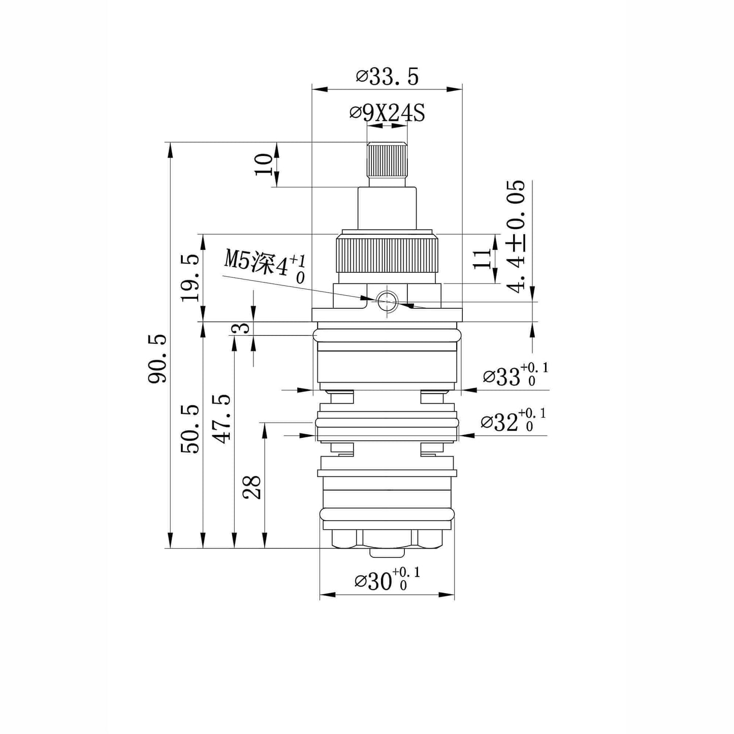 Buy Thermostatic shower bar valve cartridge - Luna, Gallant online UK