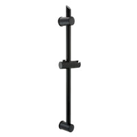 Adjustable sliding shower rail - black