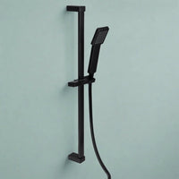 Buy Square contemporary shower slider rail bar with hand shower holder - black Online UK | HOUSE OF ENKI