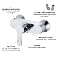 Buy Apollo manual shower mixer with handset, hose and wall bracket Online UK | HOUSE OF ENKI