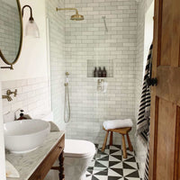 Buy Regent Traditional Crosshead And White Lever Concealed Thermostatic Shower Set Incl. Twin Valve, Wall Fixed 8" Shower Head, Handshower Kit - Antique Brass (2 Outlet) Online UK | HOUSE OF ENKI
