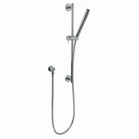 Venice Contemporary Round Concealed Thermostatic Shower Set Incl. Twin Valve, Wall Fixed 8" Shower Head, Slider Rail Kit - Chrome (2 Outlet)