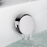 Naples Contemporary Round Concealed Thermostatic Shower Set Incl. Triple Diverter Valve, Wall Fixed 8" Shower Head, Handshower Kit, Bath Filler Waste with Overflow - Chrome (3 Outlet)