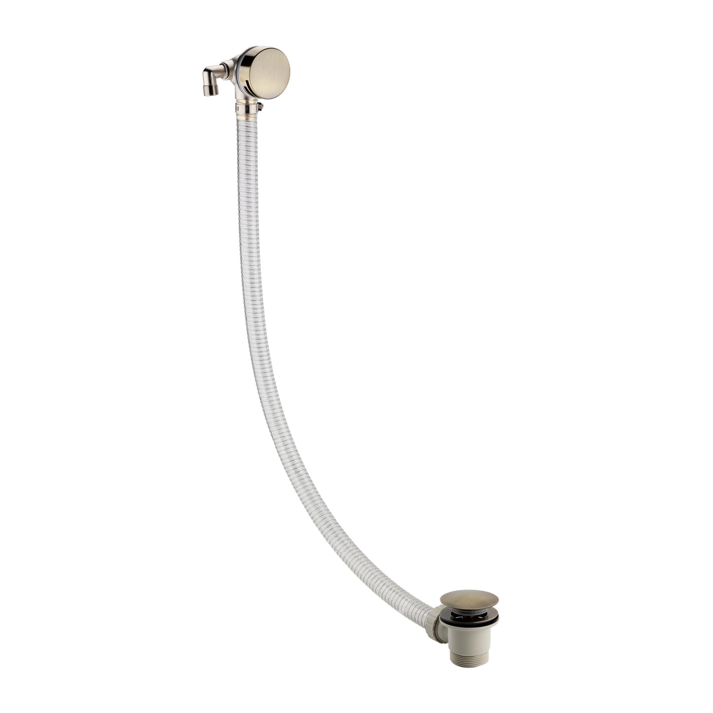 Regent thermostatic concealed shower mixer valve with dual rigid riser kit and bath filler waste & overflow - antique brass