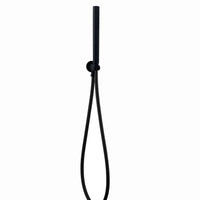 Naples Contemporary Round Concealed Thermostatic Shower Set Incl. Twin Valve, Wall Fixed 8" Shower Head, Handshower Kit - Matt Black (2 Outlet)