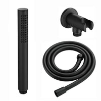 Venice Contemporary Round Concealed Thermostatic Shower Set Incl. Triple Diverter Valve, Wall Fixed 8" Shower Head, Handshower Kit, Bath Filler Waste with Overflow - Matte Black (3 Outlet)