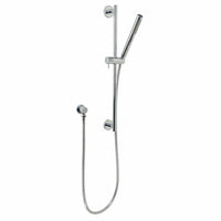 Naples Contemporary Round Concealed Thermostatic Shower Set Slider Rail Kit - Chrome (1 Outlet)