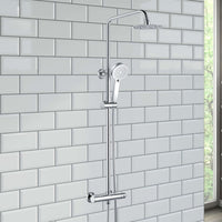 Buy Dune round thermostatic shower set 200mm head & handheld - chrome Online UK | HOUSE OF ENKI