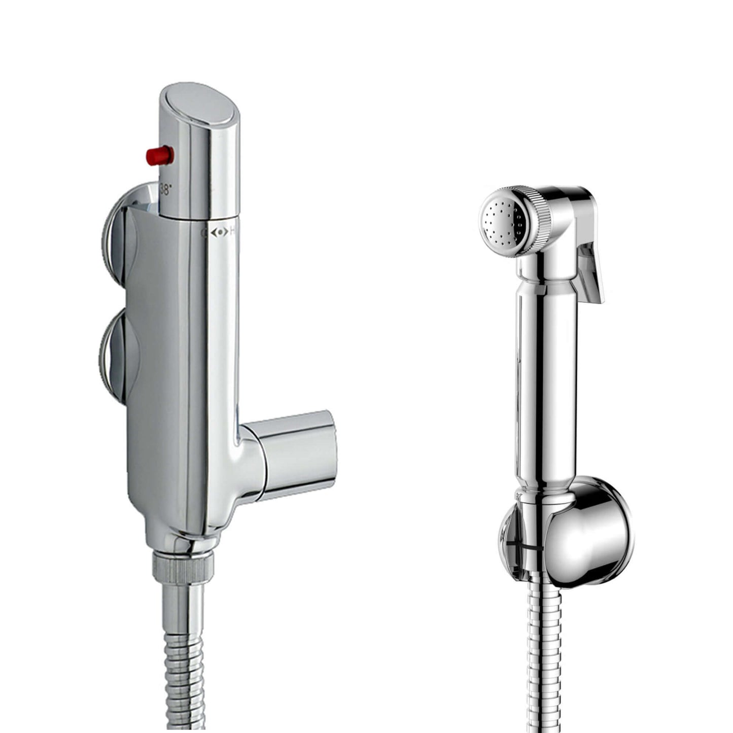 Buy Vito Vertical Thermostatic Shower Bar Mixer Valve Tap With Contemporary Douche Bidet Handshower Spray Kit - Chrome Online UK | HOUSE OF ENKI