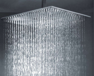 Buy Milan Square Thermostatic Concealed Shower Set with Body Jets, Ceiling Overhead Shower, Handset Kit - Chrome Online UK | HOUSE OF ENKI