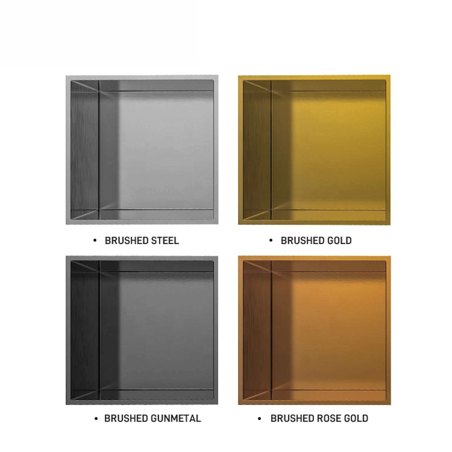 Buy Shower Niche 300 x 300 - Brushed Steel Online UK | HOUSE OF ENKI