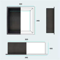 Buy Shower Niche 300 x 300 - Brushed Steel Online UK | HOUSE OF ENKI