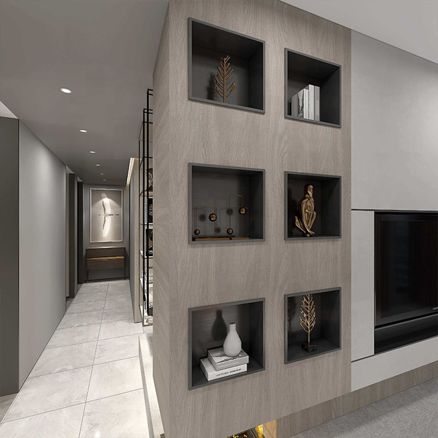 Buy Shower Niche 300 x 300 - Gunmetal Grey Online UK | HOUSE OF ENKI
