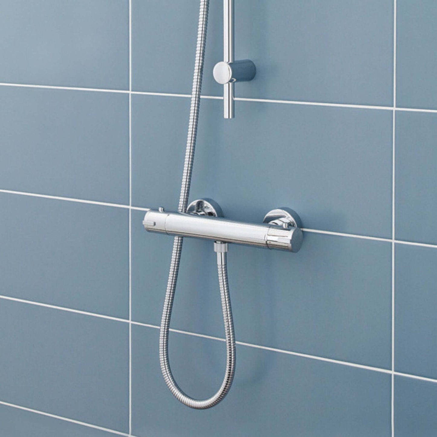 Buy Dune round bottom outlet thermostatic bar shower valve - chrome Online UK | HOUSE OF ENKI