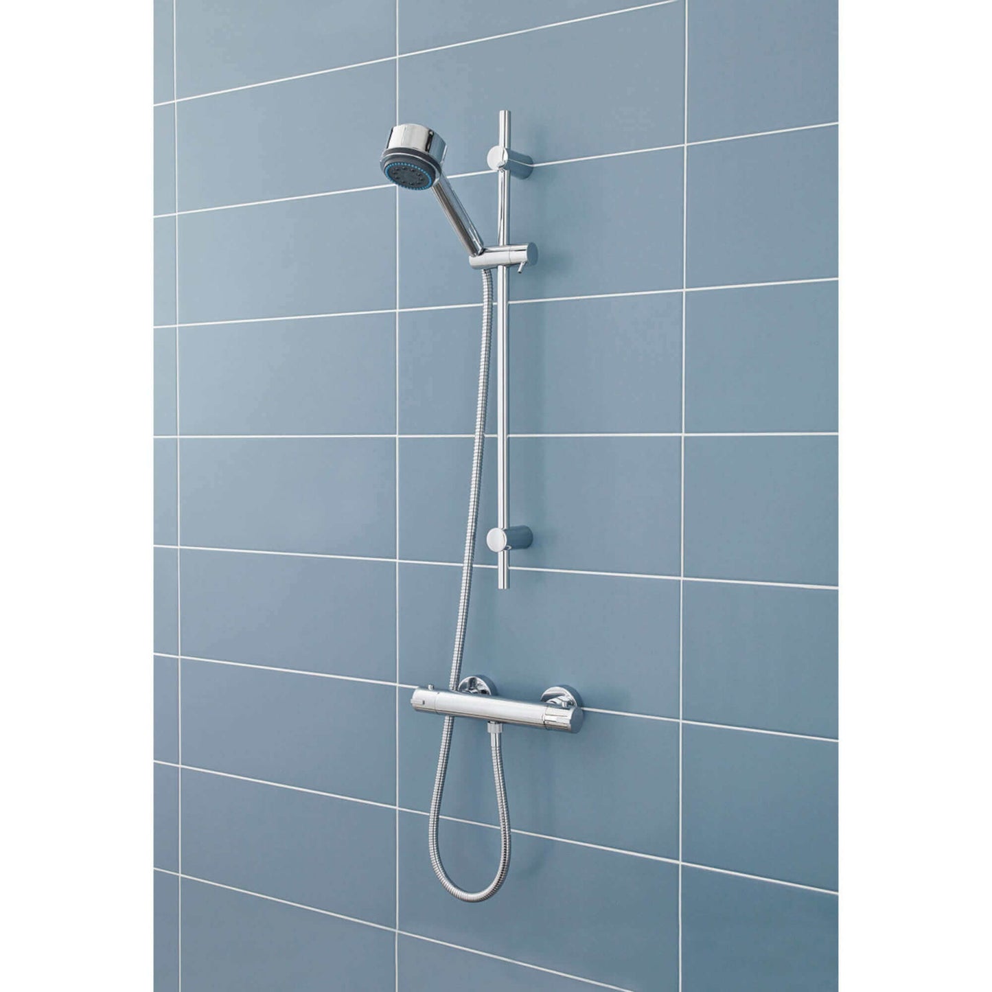 Buy Dune round bottom outlet thermostatic bar shower valve - chrome Online UK | HOUSE OF ENKI