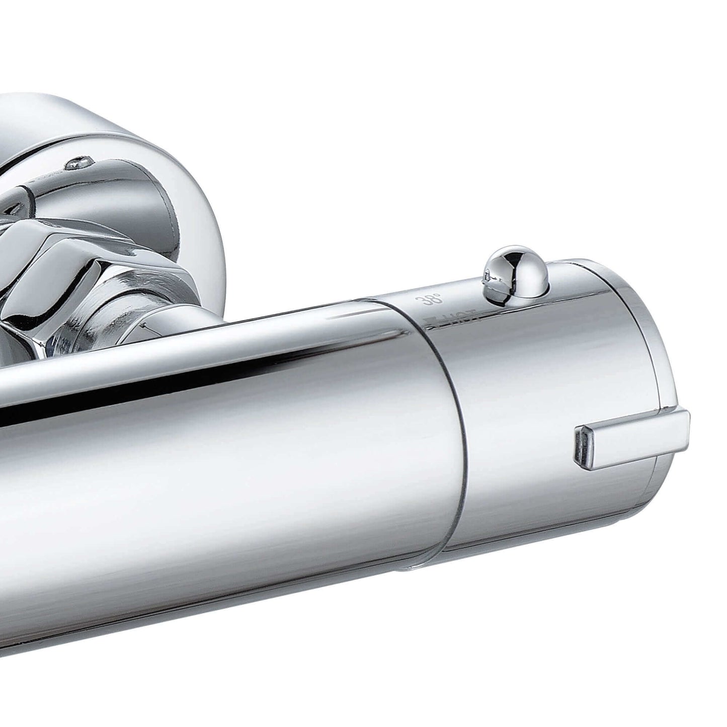 Buy Dune round bottom outlet thermostatic bar shower valve - chrome Online UK | HOUSE OF ENKI