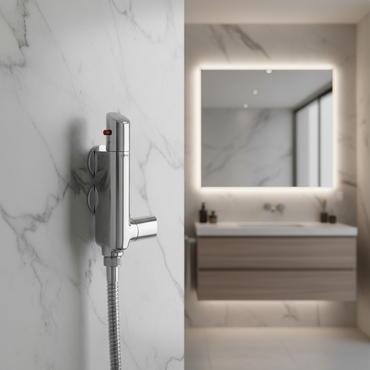 Vito vertical thermostatic shower bar mixer valve tap - chrome