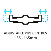 Azure modern concealed thermostatic concentric shower valve - chrome
