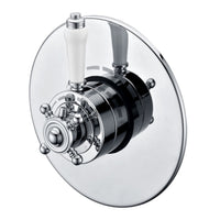 Dulwich traditional concealed thermostatic concentric shower valve - chrome