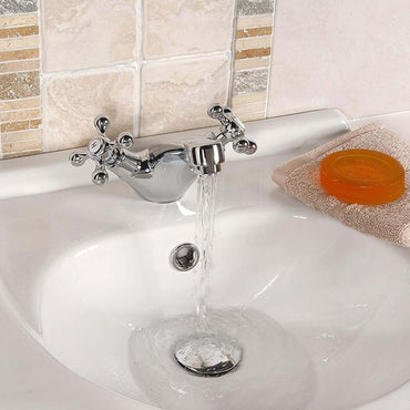 Buy Pop up basin waste round slotted - chrome Online UK | HOUSE OF ENKI