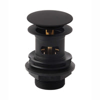 Pop up basin waste round slotted - matt black
