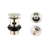 Buy Pop up basin waste round slotted - gold Online UK | HOUSE OF ENKI