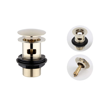 Buy Pop up basin waste round slotted - gold Online UK | HOUSE OF ENKI