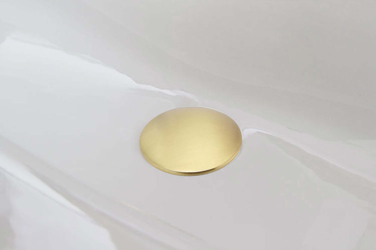 Buy Pop up basin waste round unslotted - brushed brass Online UK | HOUSE OF ENKI