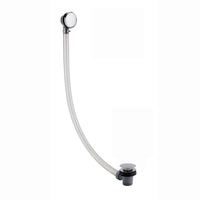 Buy Easy clean cut to size pipe bath sprung waste & overflow (bath thickness 5-15mm) - chrome Online UK | HOUSE OF ENKI