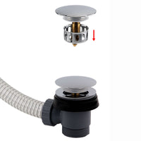 Buy Easy clean cut to size pipe bath sprung waste & overflow (bath thickness 5-15mm) - chrome Online UK | HOUSE OF ENKI
