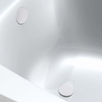 Buy Easy clean cut to size pipe bath sprung waste & overflow (bath thickness 5-15mm) - matt white Online UK | HOUSE OF ENKI