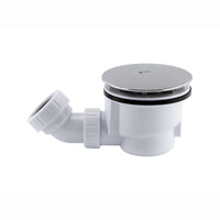 Shower tray low profile waste 90mm - chrome