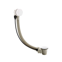 Buy Bath pop up waste with overflow suitable for 5-25mm bath thickness - matt white Online UK | HOUSE OF ENKI