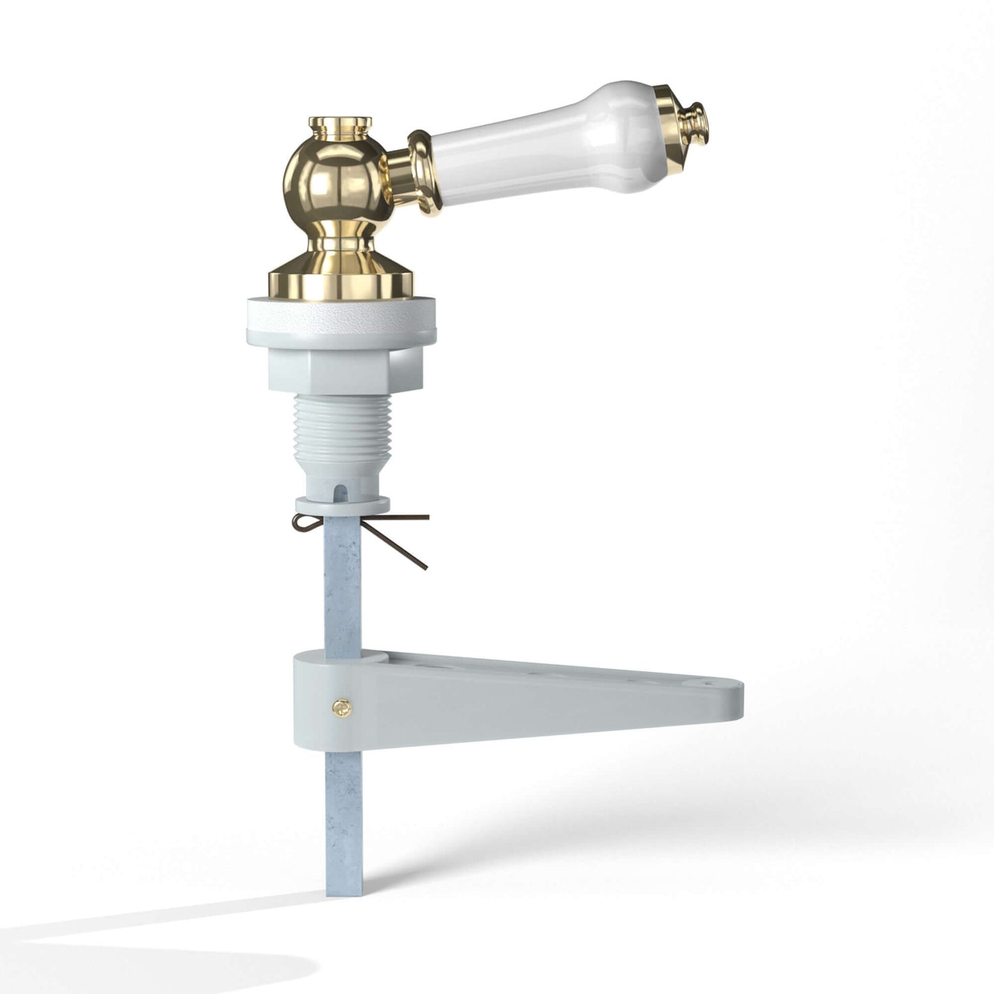Buy Toilet lever traditional ceramic - gold Online UK | HOUSE OF ENKI