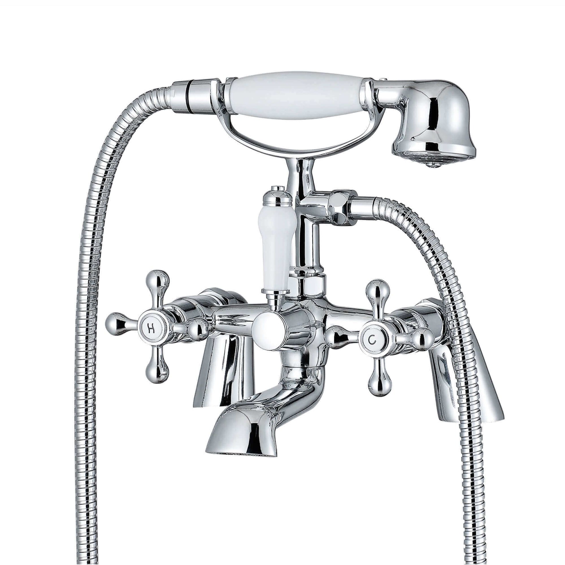 Buy Beaumont Chrome Traditional Bath Shower Mixer Tap Crosshead Online UK | HOUSE OF ENKI