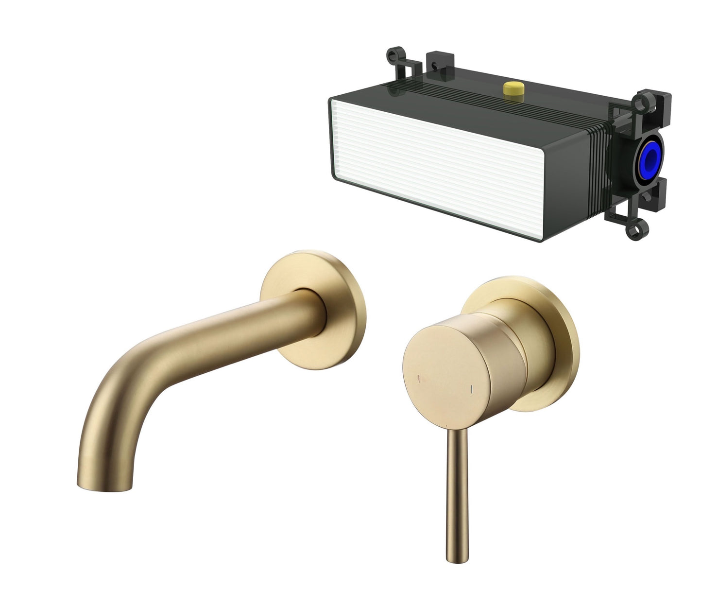 Calder wall mounted basin mixer with EZ box - brushed gold (BT7045)