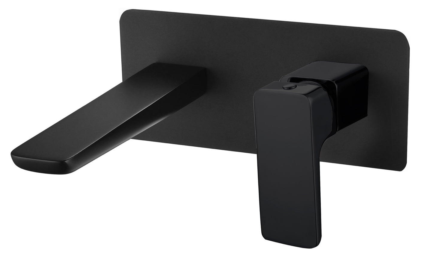 Delamere wall mounted basin mixer - matt black (BT7063)