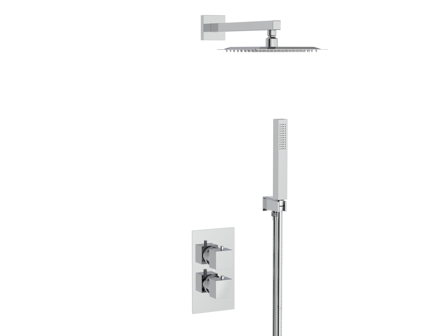 Square 2ways conceal shower - Chrome (BT8013)